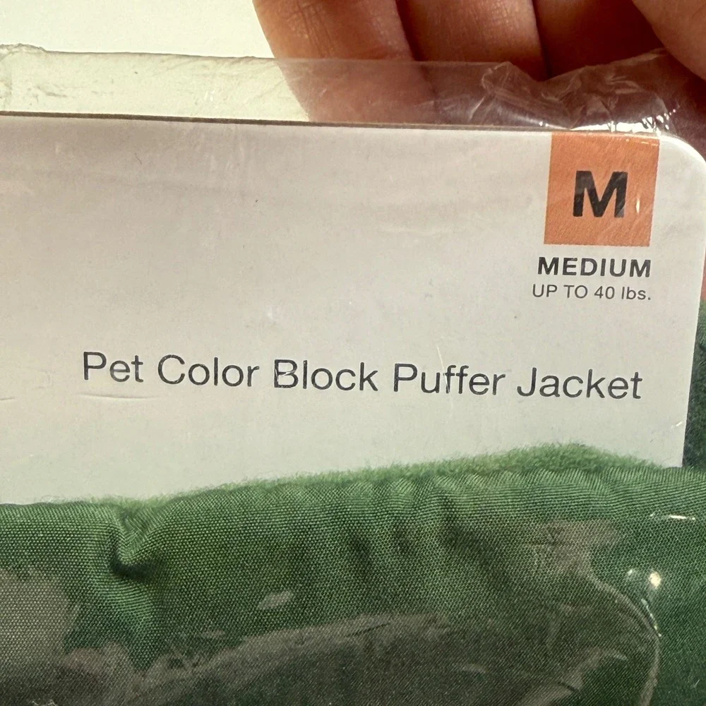 NEW Sonoma Pet Quilted Puffer Jacket Size M Green Dog Coat Outdoor Travel Hiking